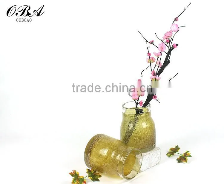 Hand-blown Retro Bubble Glass Vase , Cheap Create Murano Arts Vase for Desktop Decoration