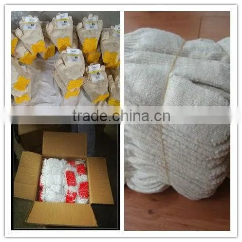 Standard Dot Men's Work Labor White Gloves Breathable Hand Dot White Cotton Knit Gloves Factory Knitted Working GLoves