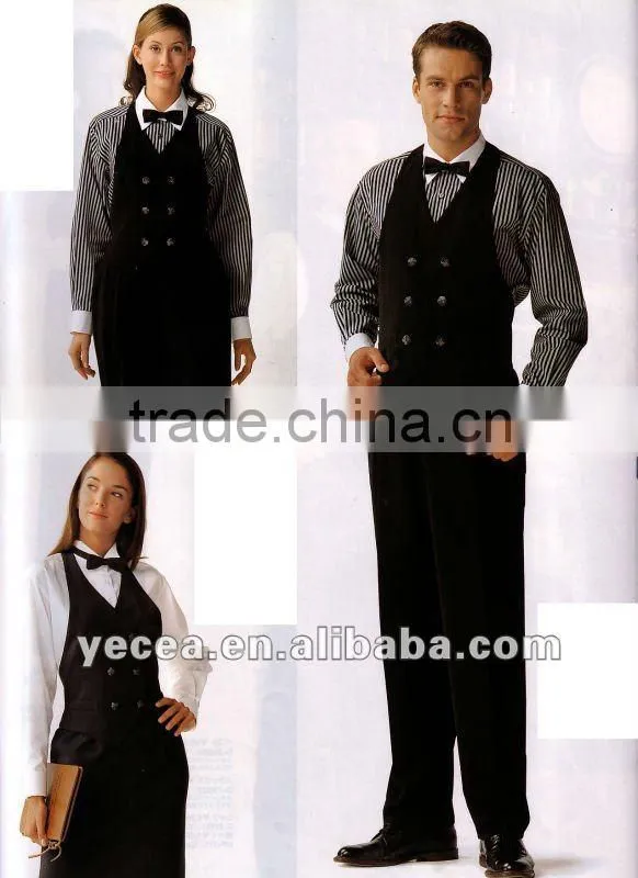 Newest designs restaurant waiter uniform