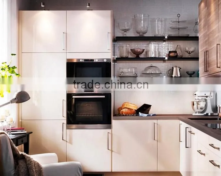 High glossy lacquer modern kitchen cabinet frosted glass doors