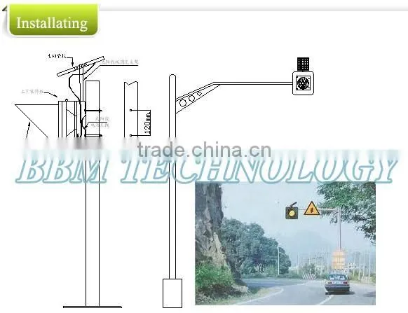 Environmentally-friendly solar led traffic light with 5mm LED
