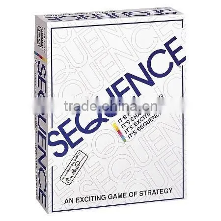Sequence Game Adults and Children strategy Board Game Cards