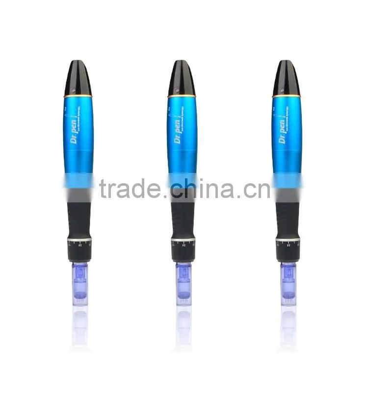 2016 blue wireless derma pen Dr pen microneedle dermapen rechargeable Dr pen