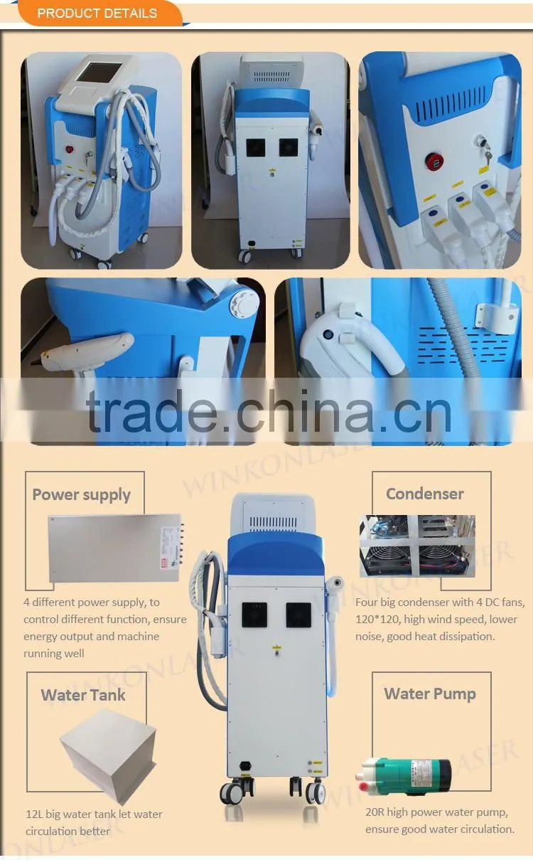 Dark skin hair removal machine 3 color acne removal equipment cpt skin rejuvenation machine