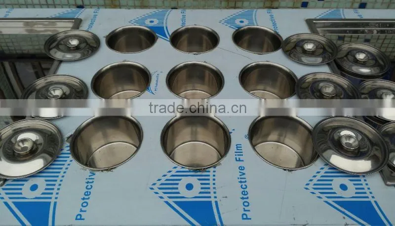 Used commercial double pan fry ice machine for sale
