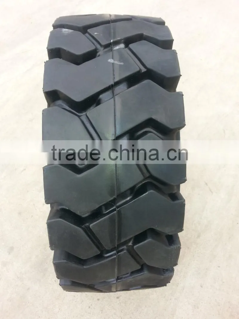 China good price forklift 5.00-8 6.00-9 pneumatic shaped Solid cushion tires with holes