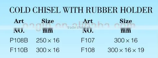 Cold chisel with rubber holder