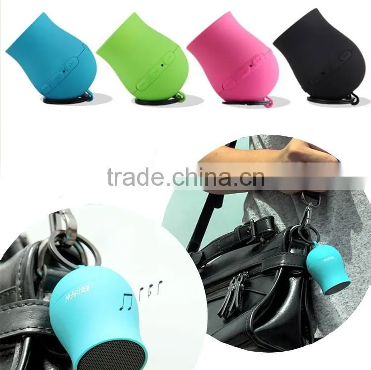 photo music powered amplifier mobile phone sound box mini speaker portable peashooter wireless bluetooth speaker with key chain
