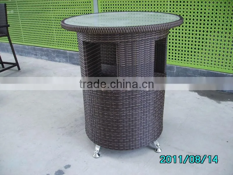A - unique design outdoor furniture set bar tall table and arm stools FT018+FC044
