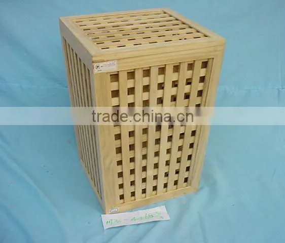 wholesale wooden laundry basket / stool