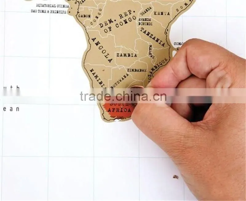CT-483 2016 Creative Fashion New Design Hard Paper World Map for Travel Decorative World Map