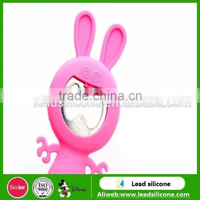 2017 NEW silicone rabbit beer bottle opener