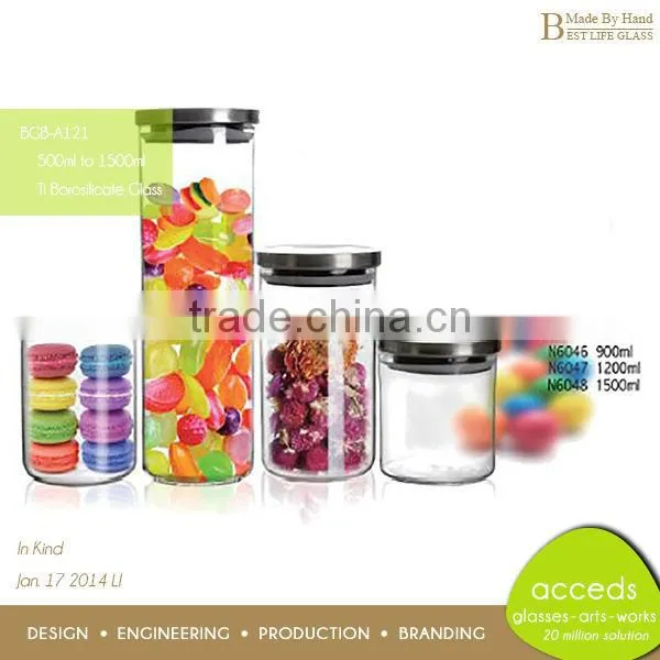 Promotional New Design Glass Jar Set