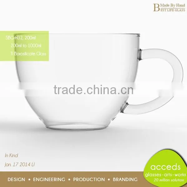 Clear Glass Thermos Mug with Handle Mug Glass