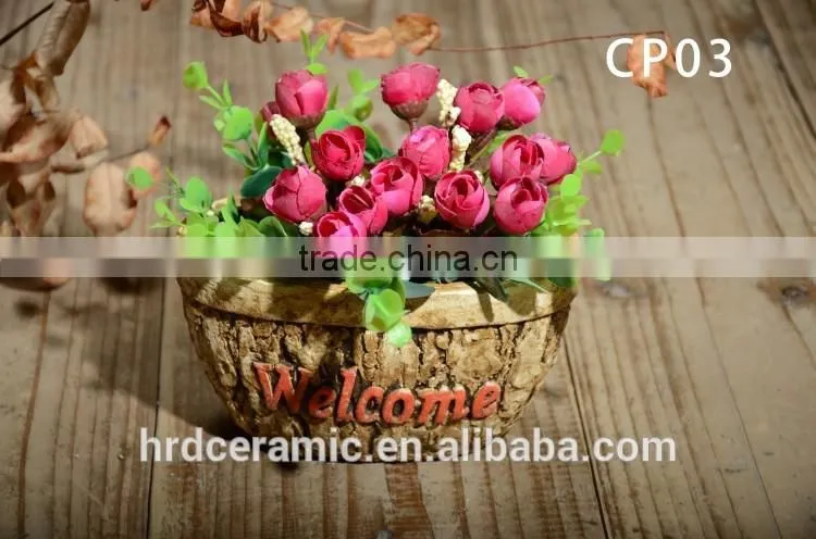 Hot sale novelty / unique cement indoor plant pot