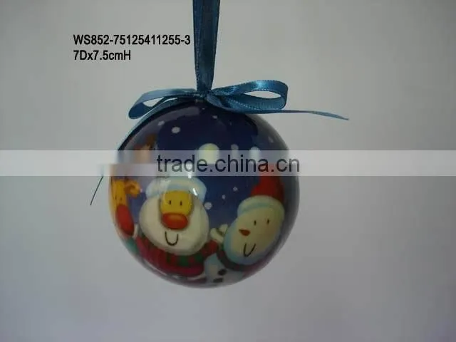 Polyfoam Christmas Snowman Ball Ornament Decoration