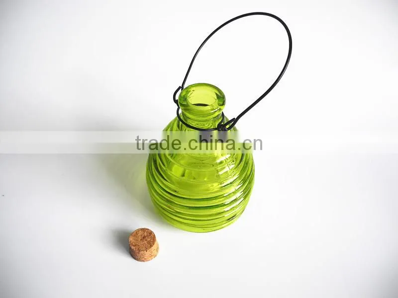 stripe glass fly insect catcher with hole and hanging handle