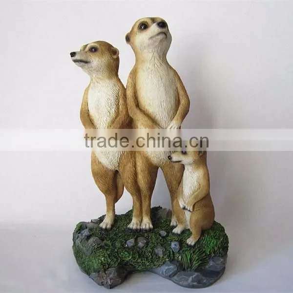 Custom resin animal figurine artficial mongoose figurine model