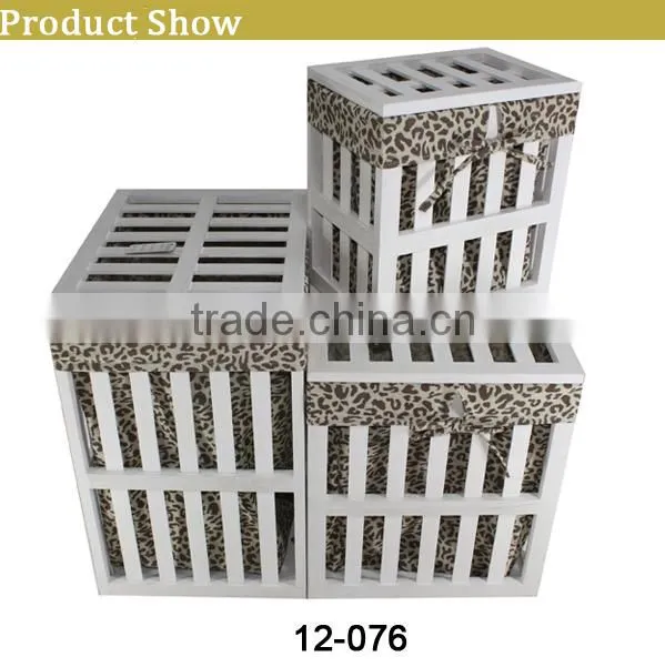 container loads clothing wooden bin