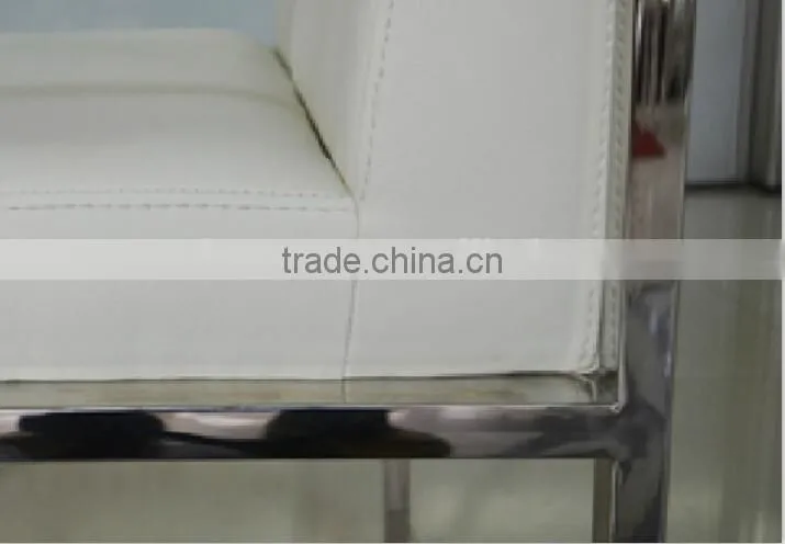 B8002 stainless steel legs pu leather covers dining room chair with arms