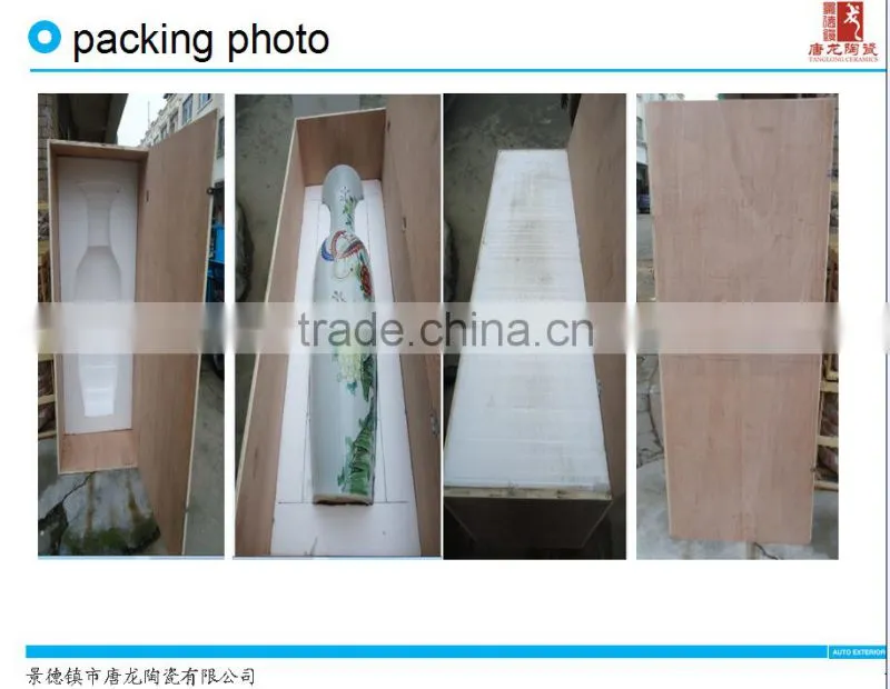 Jingdezhen customize home decor Chinese reproduction trumpet vase