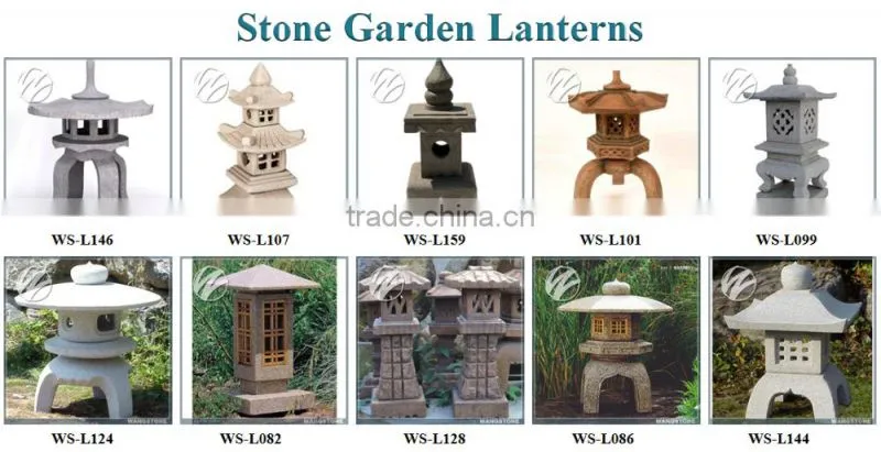 Modern garden hand carved stone lantern for decor use
