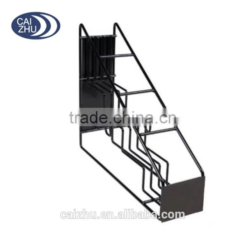 Black Durable Coatings Metal Wire 4 Bottles Display Rack Bar Stand Bottle holder