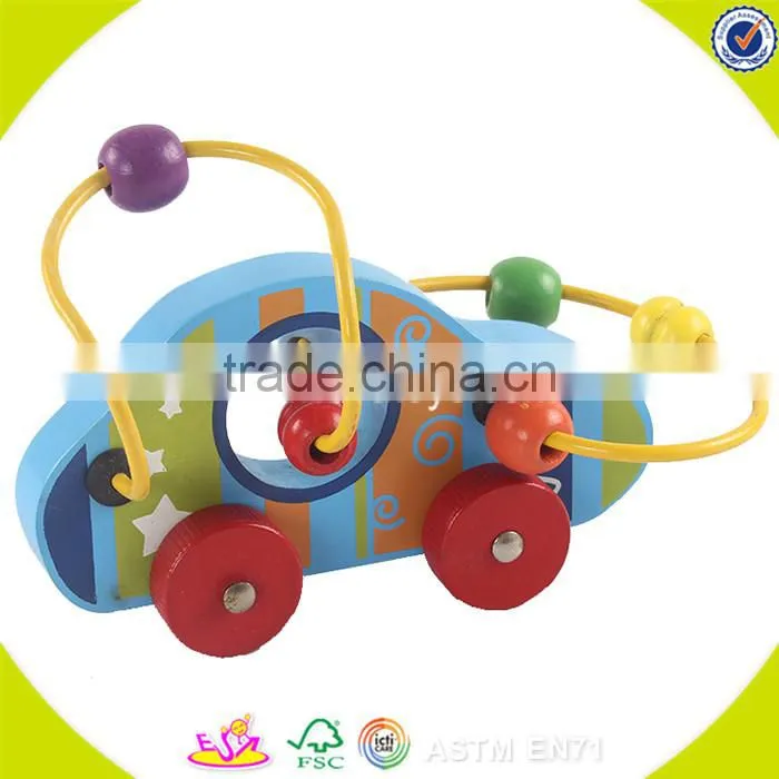 wholesale top quality wooden multifunctional beads toy lovely design wooden multifunctional beads toy W11B035