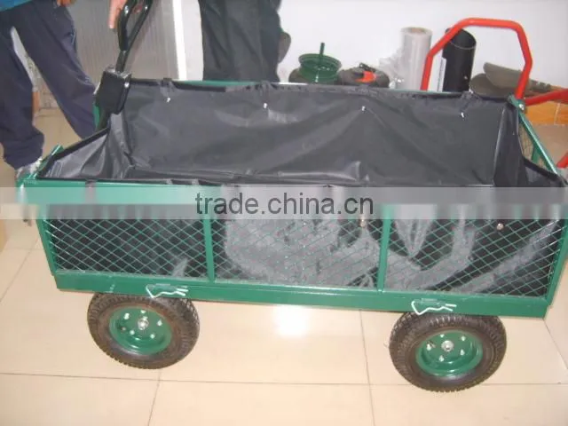 4 air wheel steel garden tool cart