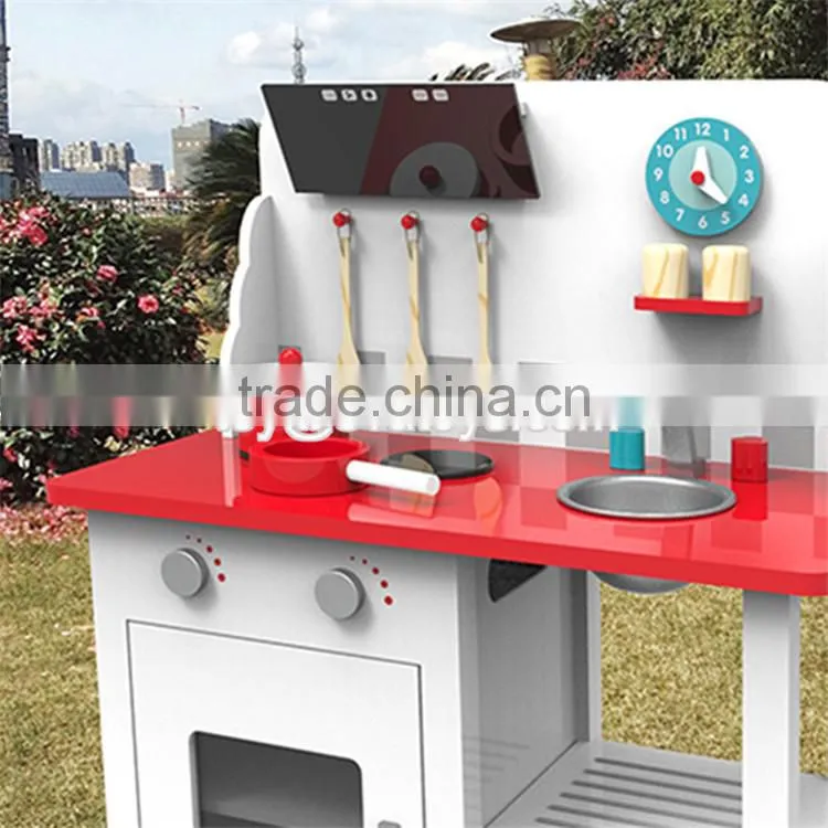 New design children pretend play wooden toy kitchen for boys W10C294
