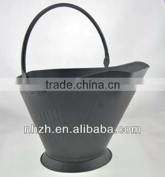 fireplace waterloo black metal coal bucket