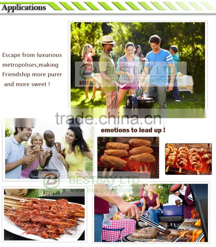 Bamboo skewer for BBQ cake fruit and candy