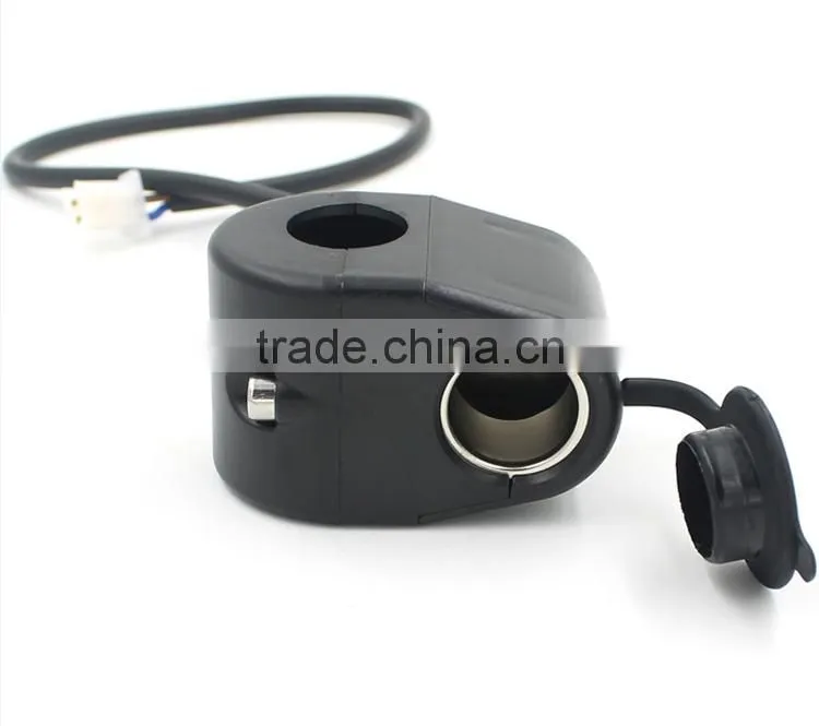 Handlebar Power Plug Socket Cigarette Lighter 12V For Motorcycle