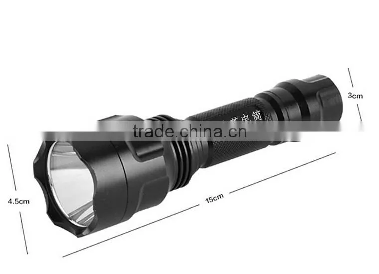 2015 Hot tactical flashlight strong lumens lamp zoomable torch flashlight portable led Flashlight