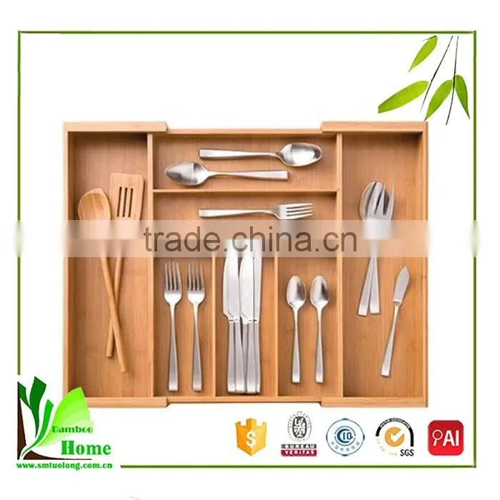 Customized high quality wooden cutlery tray