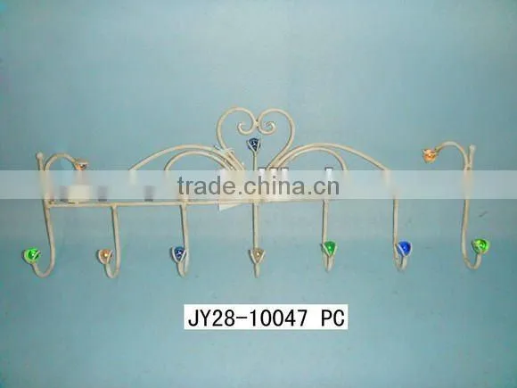 Decorative Metal Wall hook with wooden plague