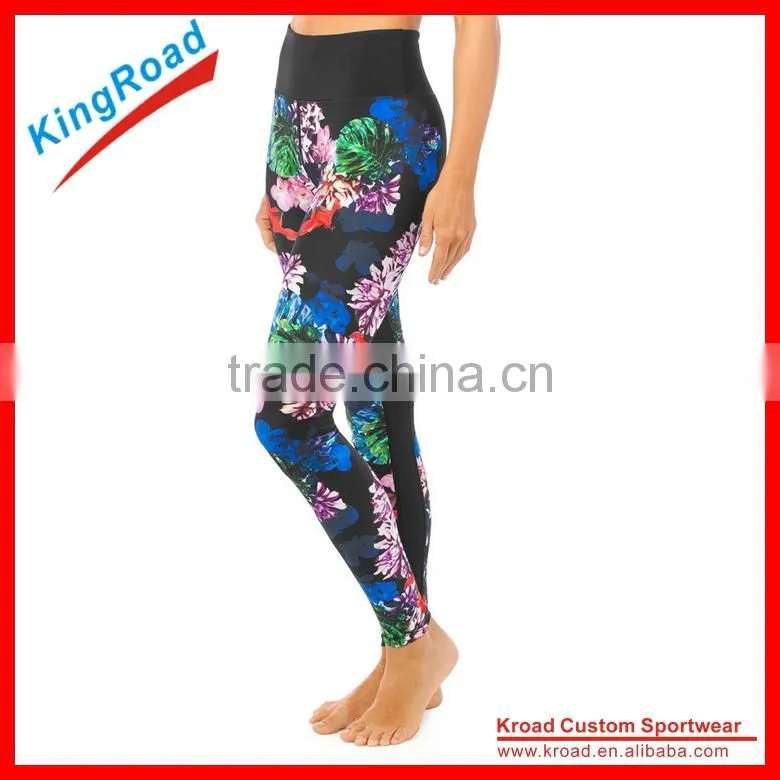 Wholesale fitness clothing women compression pants running tights high waist custom yoga pants leggings sets