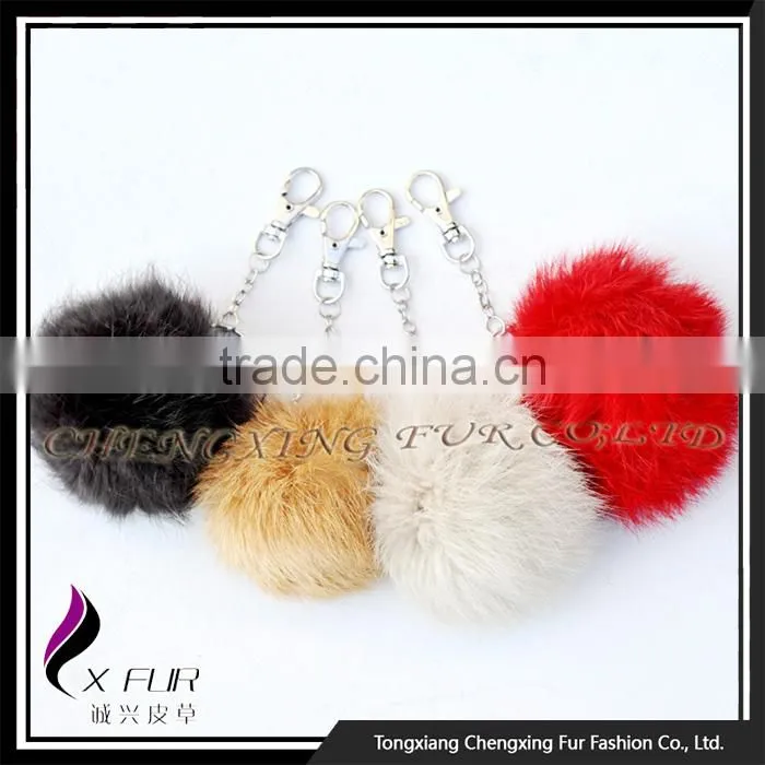 CX-R-36 China Wholesale OEM Fur Ball Rabbit Fur Keychain