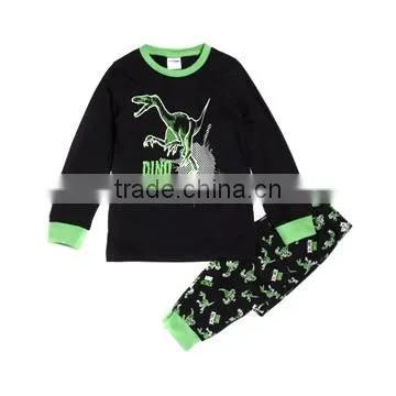 Boy 100% cotton long sleeve T-shirts pajams sets