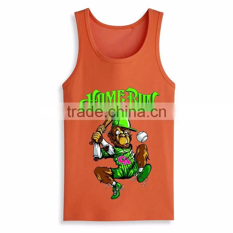 Wholesale Cheap Printed Design Screen Printing Custom Stringer Bodybuilding Tank Top