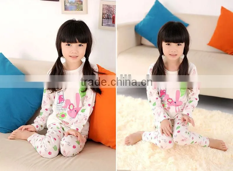 2015 Hot sale n cotton lovely pretty girls pajamas for girls