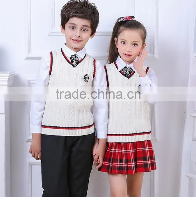 Custom cheap nice design cool school uniforms school clothes for kids on sale