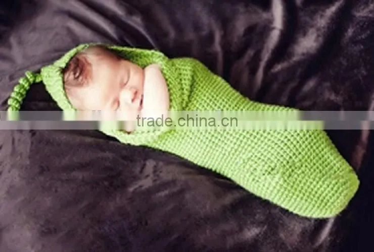 baby swaddle cocoon baby sleeping bag knitted baby hat photo prop