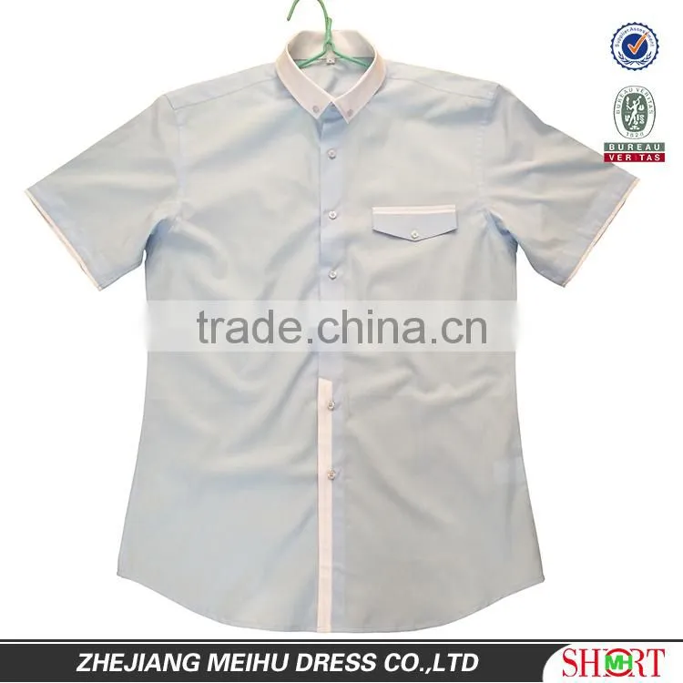 2016 Custom Men high quality short sleeve dress shirt