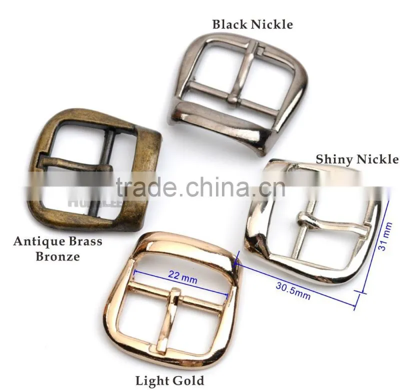 Inner width 22mm metal belt buckle pin buckle simple style silver/bronze/black/gold BK-049