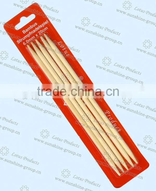 Bamboo Material Double Points Knitting Needles Sock Knitting Needle in Bilster Packing