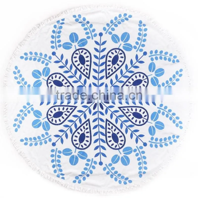 Stock Round Beach Towel with tassel cheap turkish beach towel with low price