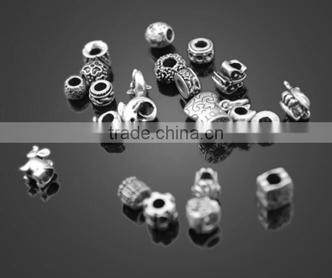 European Fashion Bracelet Charms Alloy Metal Beads Findings Metal Assorted Charms