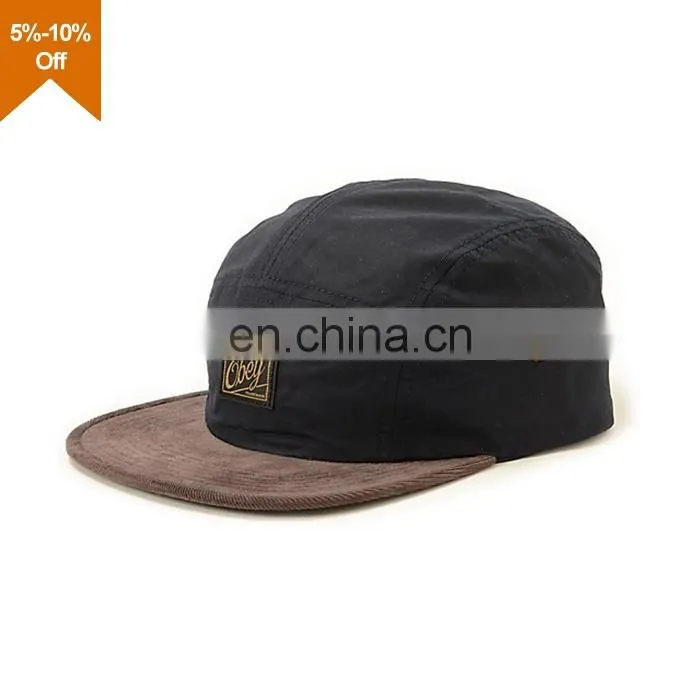 streetwear flat brim 5 panel hat