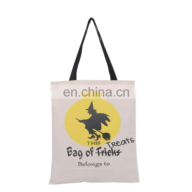 New design canvas burlap party halloween bags